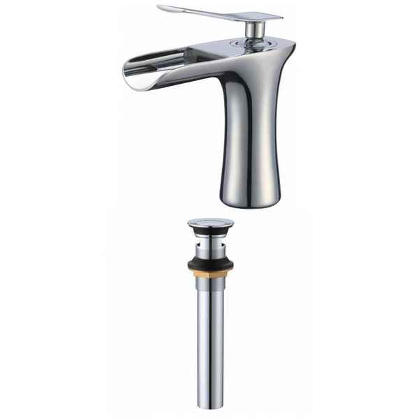 American Imaginations 1 Hole CUPC Approved Lead Free Brass Faucet Set In Chrome Color, Overflow Drain Incl. AI-33694